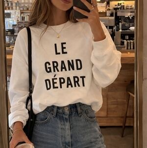 Clare V. White Crewneck Sweatshirt